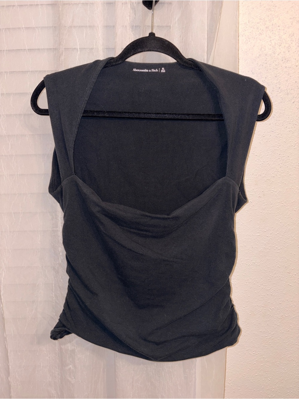 Abercrombie & Fitch Black Cowl Neck Sleeveless Top